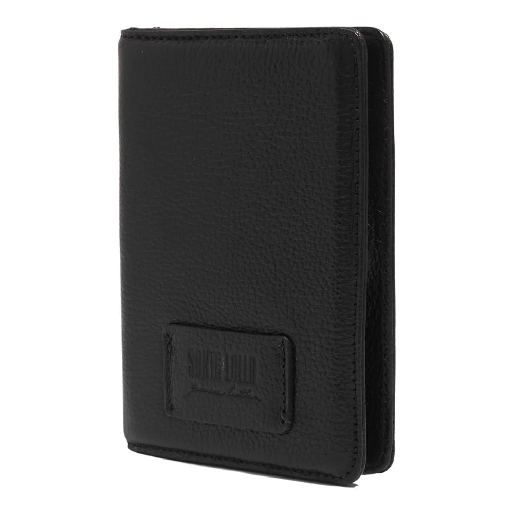Porta Passaporte Preto Couro Floater - vista 2 de 3