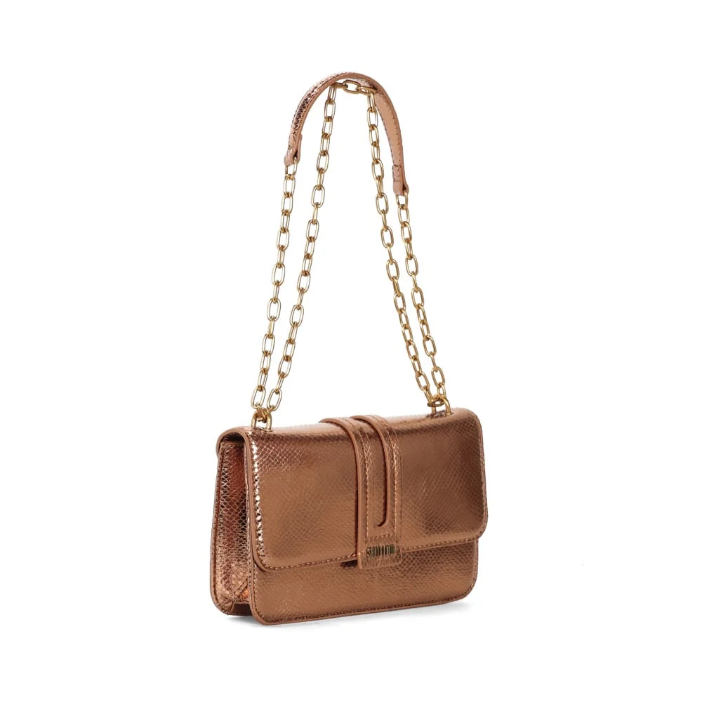 Bolsa Metalizada Bronze Alça De Ombro - vista 2 de 3
