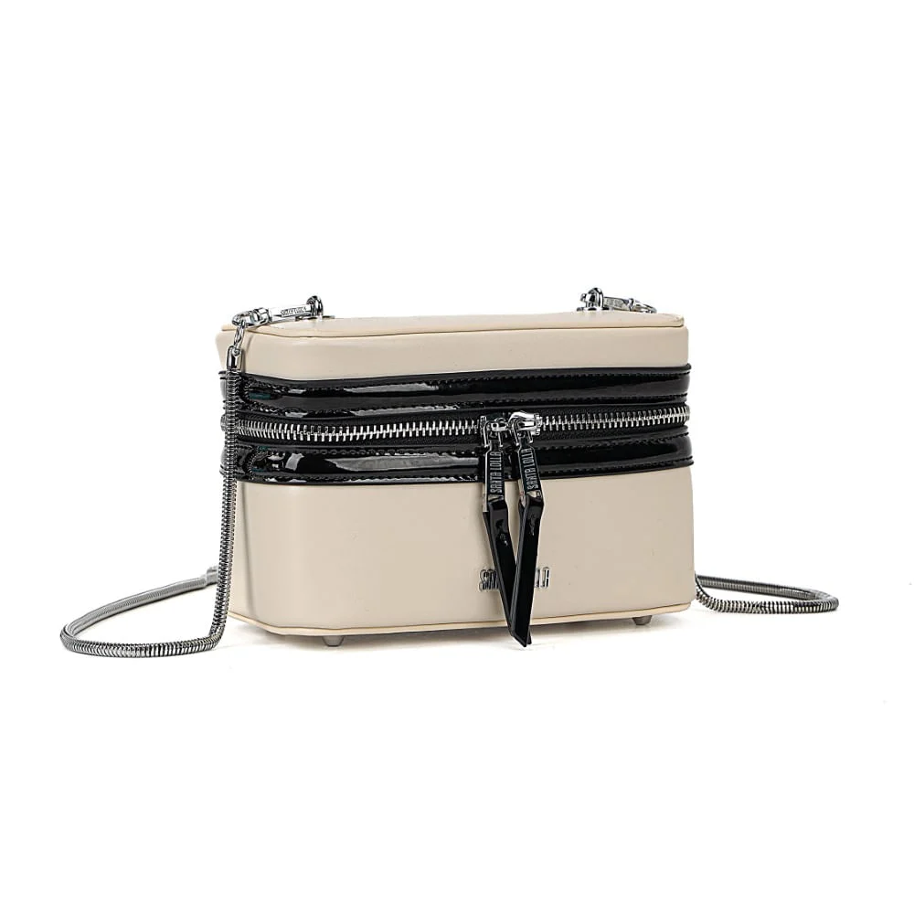 Bolsa Soft Preto e Branco Alça de Ombro - vista 2 de 8