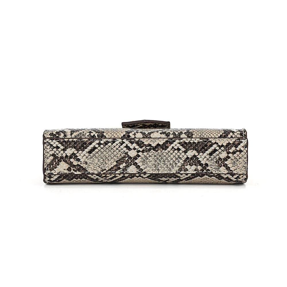 Bolsa Carteira Estampa Animal Print Cobra Alça de Ombro - vista 5 de 7
