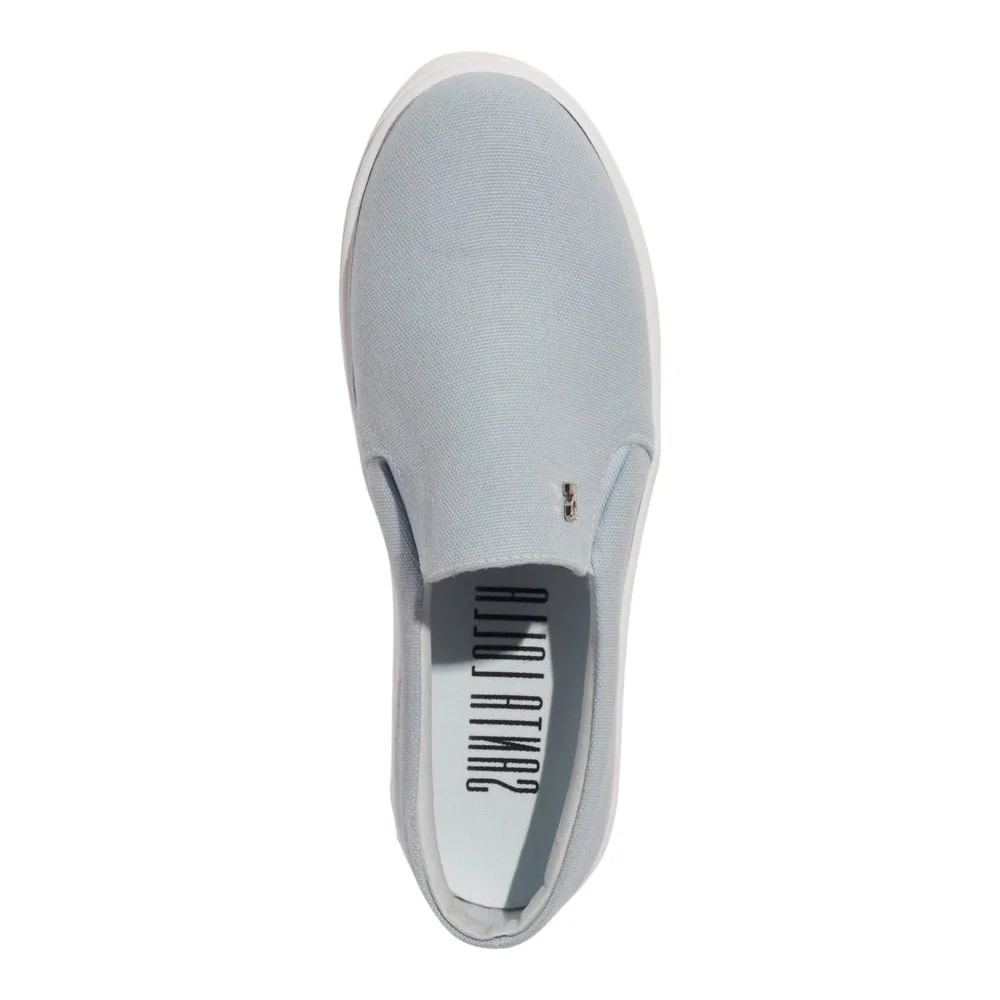 Tênis Slip On Flatform Lona Deserto Azul - vista 3 de 5