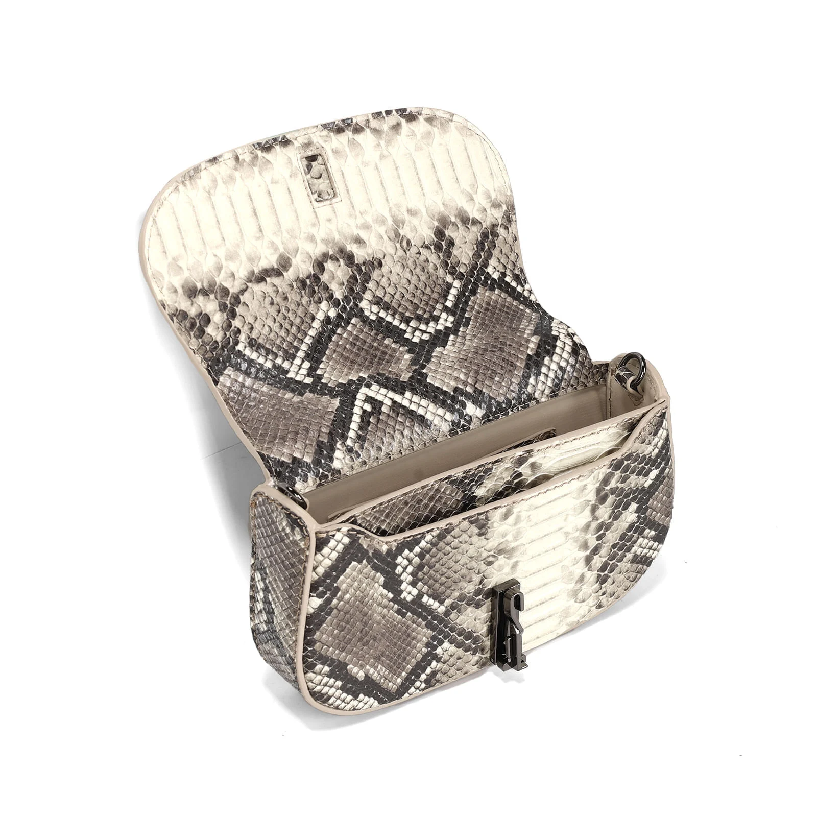Bolsa Baguete Animal Print Cobra Alça De Ombro - vista 5 de 6