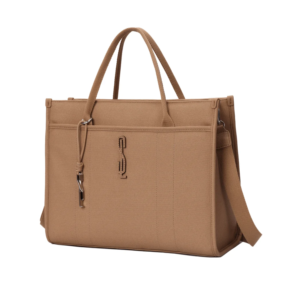 Bolsa Shopper Canvas Bege Duas Alças - vista 3 de 7