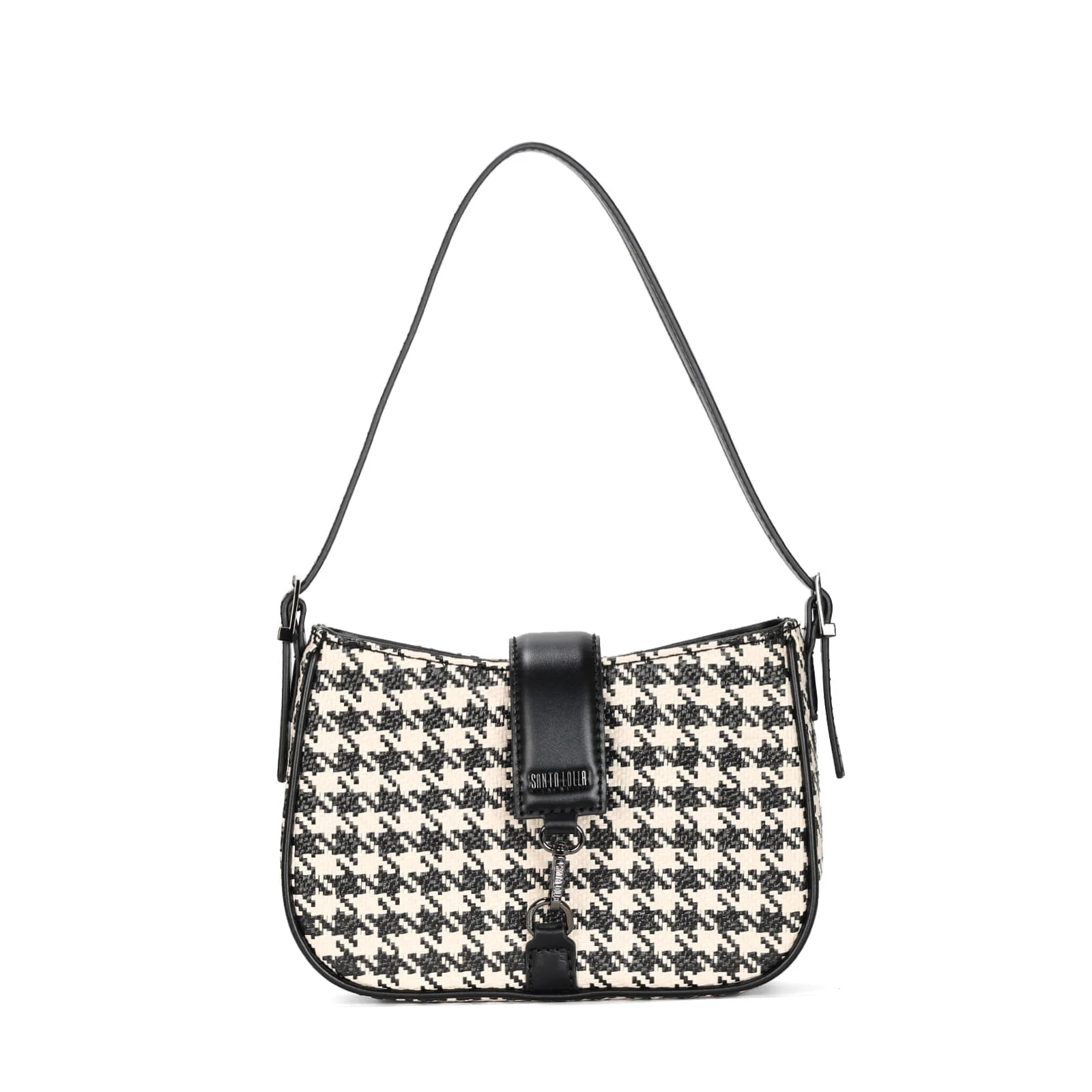 Bolsa Tramado Preta Alça De Ombro - vista 4 de 6