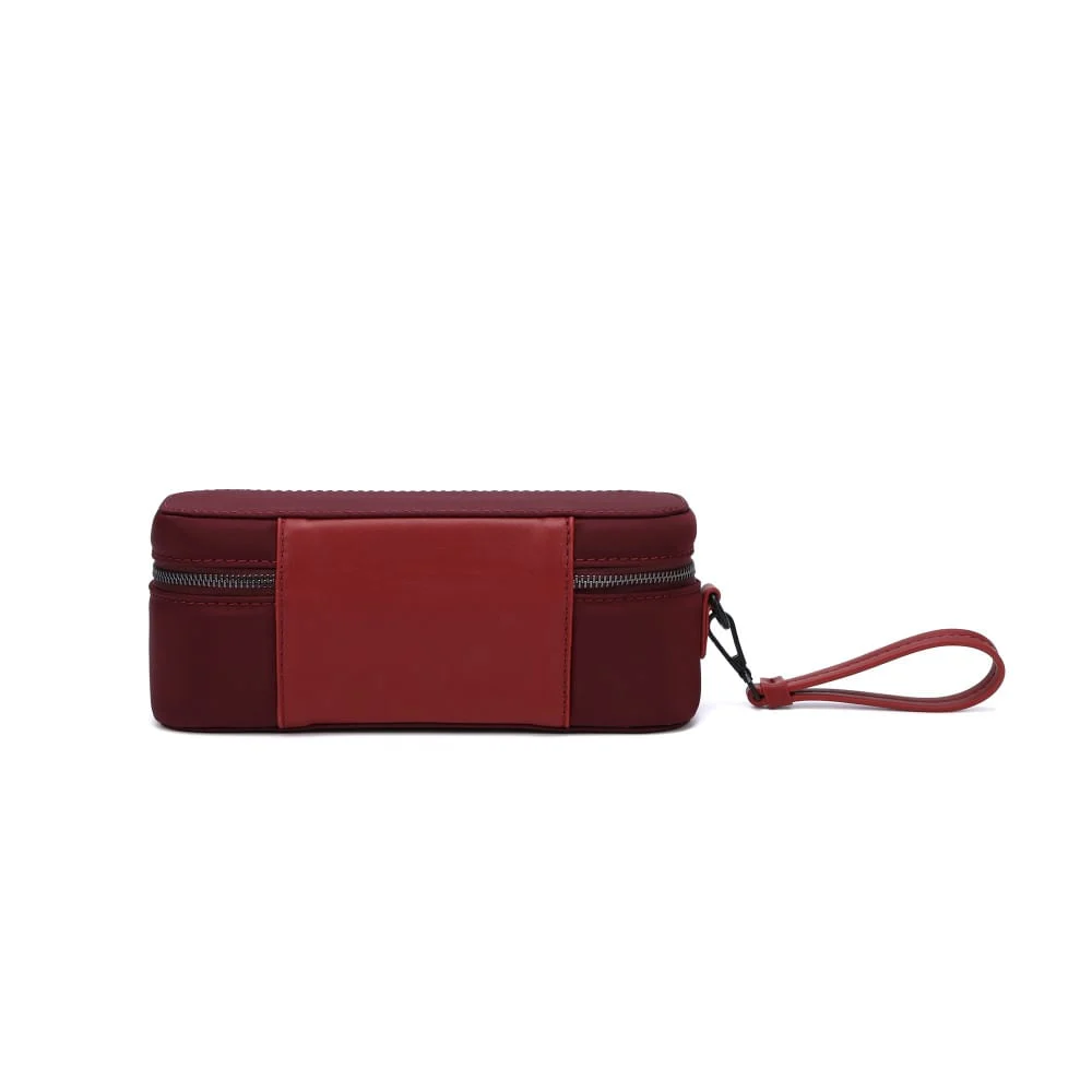 Necessaire Nylon Vermelho Ruby Alça De Mão - vista 3 de 5
