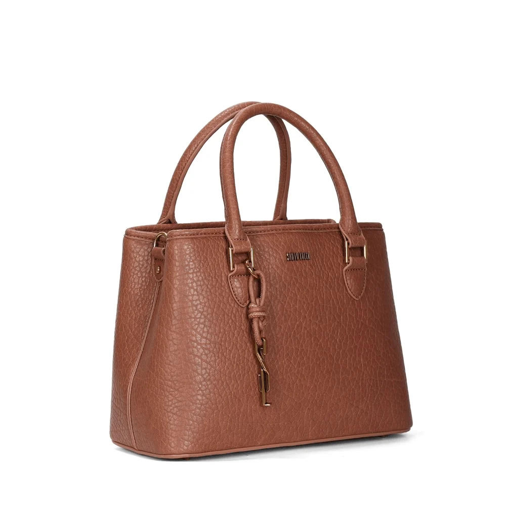 Bolsa Tote Floater Marrom Safari Alça Dupla - vista 2 de 3
