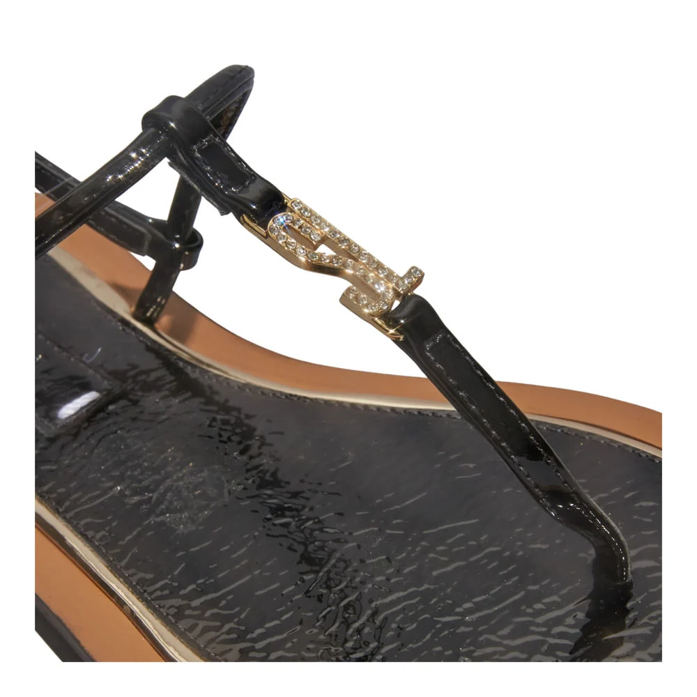 Rasteira verniz glossy preto - vista 5 de 5