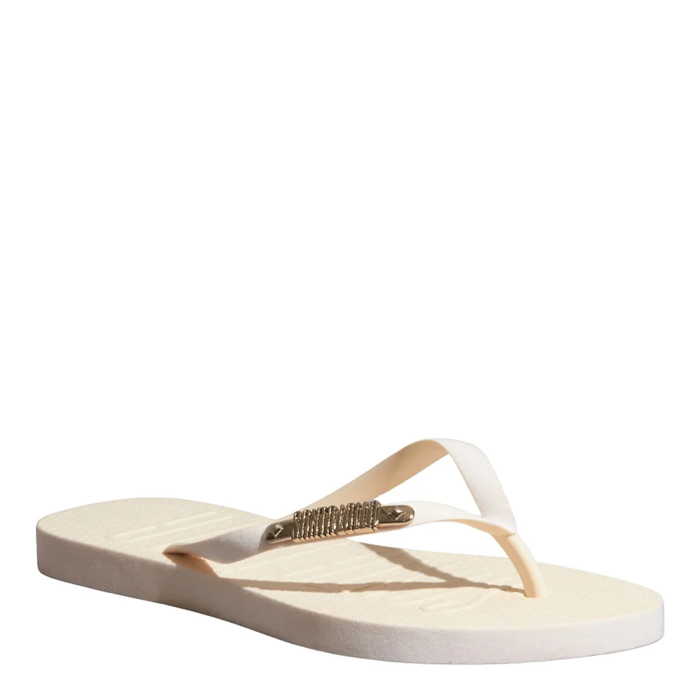 Chinelo Flip Flop Borracha Off White - vista 2 de 4