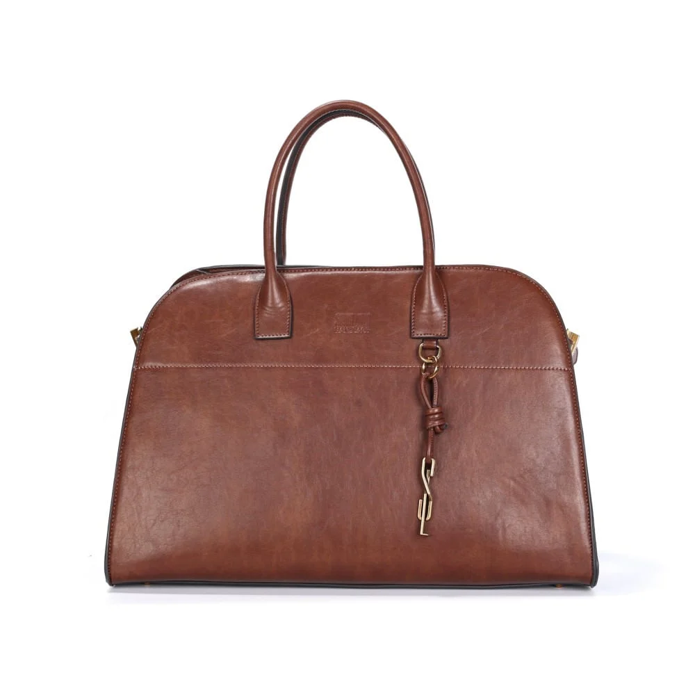 Bolsa Grande Rustico Marrom Alça Ombro - vista 4 de 5