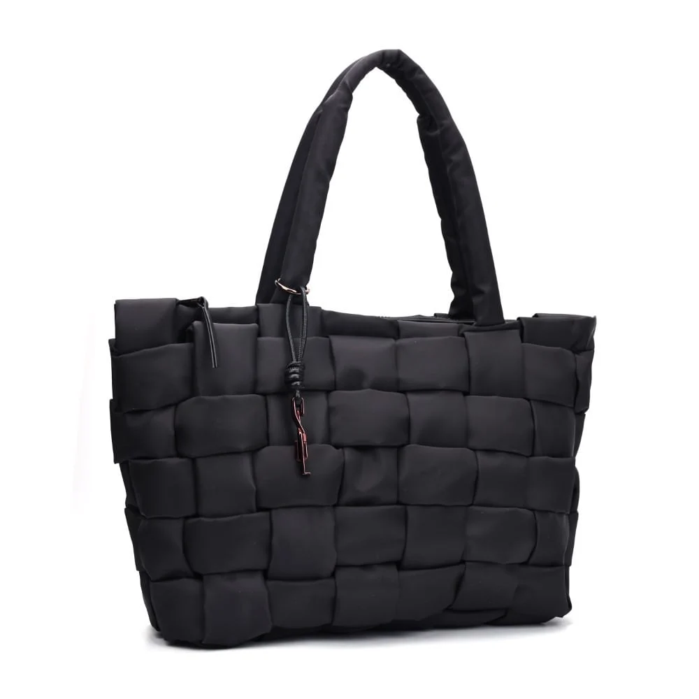 Bolsa Grande Nylon Preta Alça Ombro - vista 2 de 7