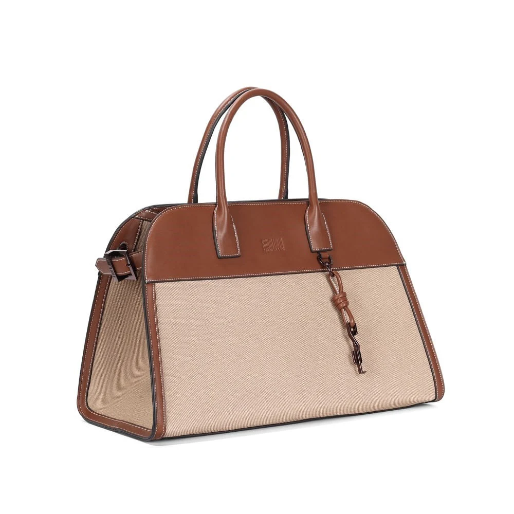 Bolsa Grande Material Canvas Marrom  Cinnamon - vista 2 de 3