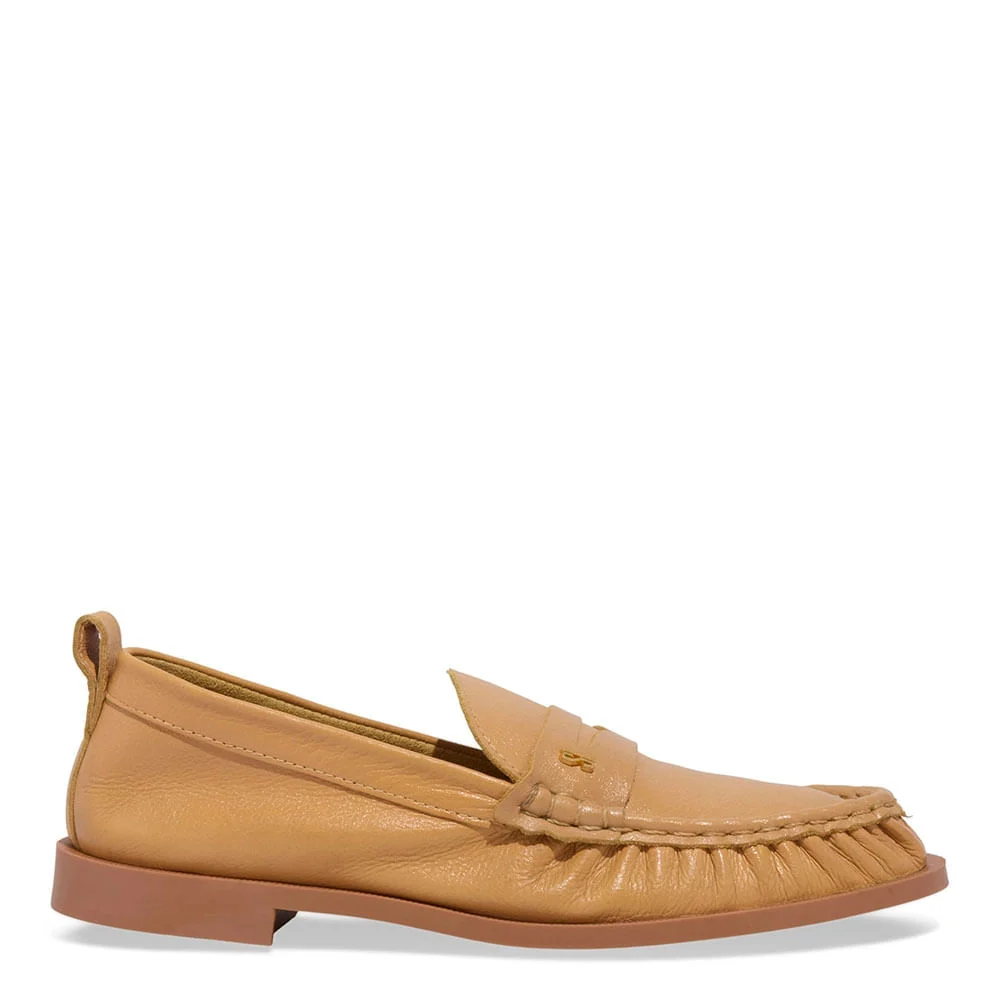 Mocassim Couro Confort Franzido Caramelo - vista 1 de 4