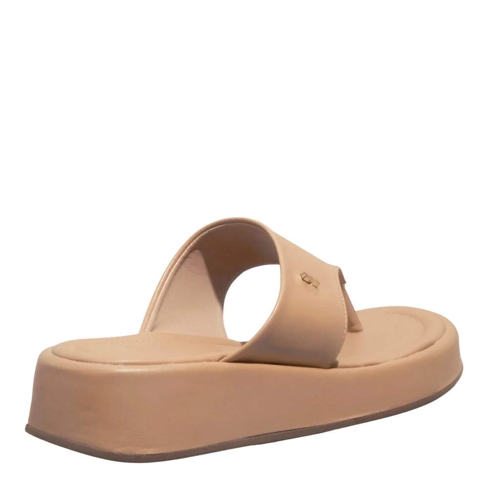 Papete Thong Napa Santorine Bege Palha - vista 3 de 4