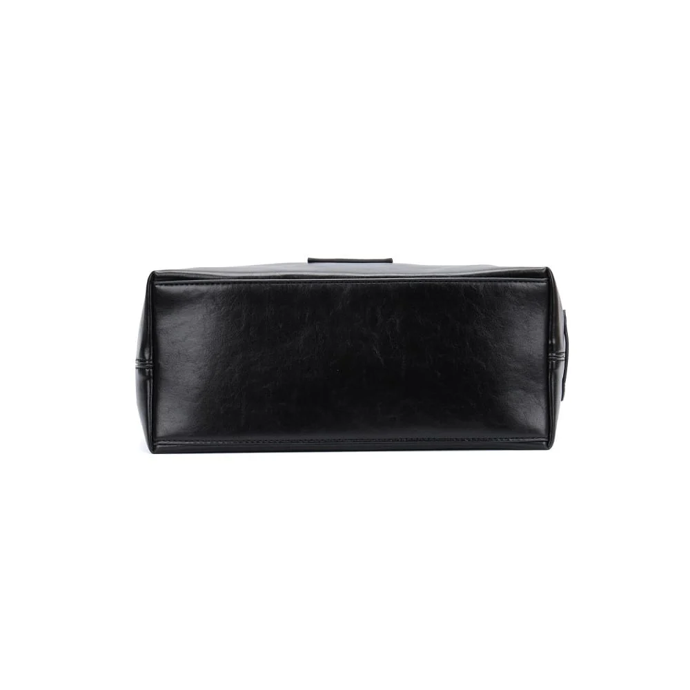 Bolsa Hobo Grande E Clutch Rústico Preto - vista 4 de 5