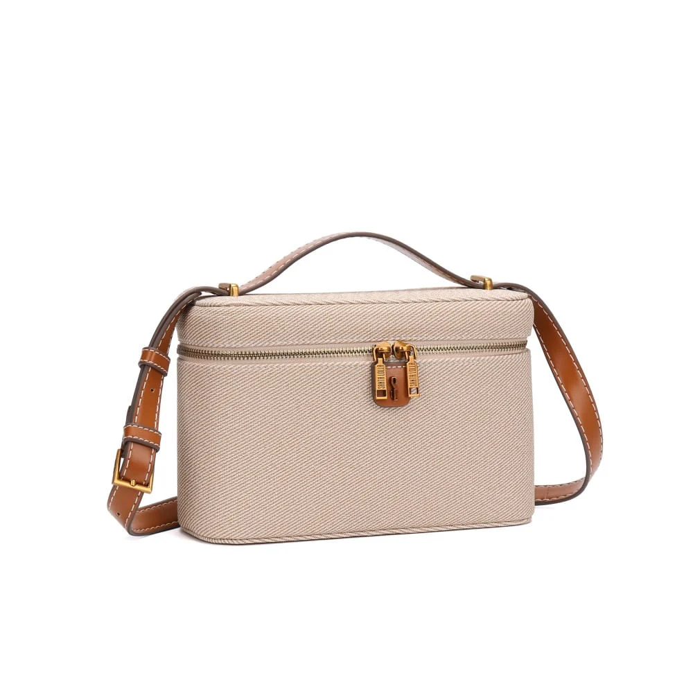 Bolsa Frasqueira Canvas Transversal Bege - vista 2 de 5