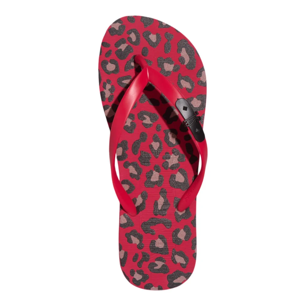Chinelo Borracha Vermelha Animal Print Onça - vista 4 de 4