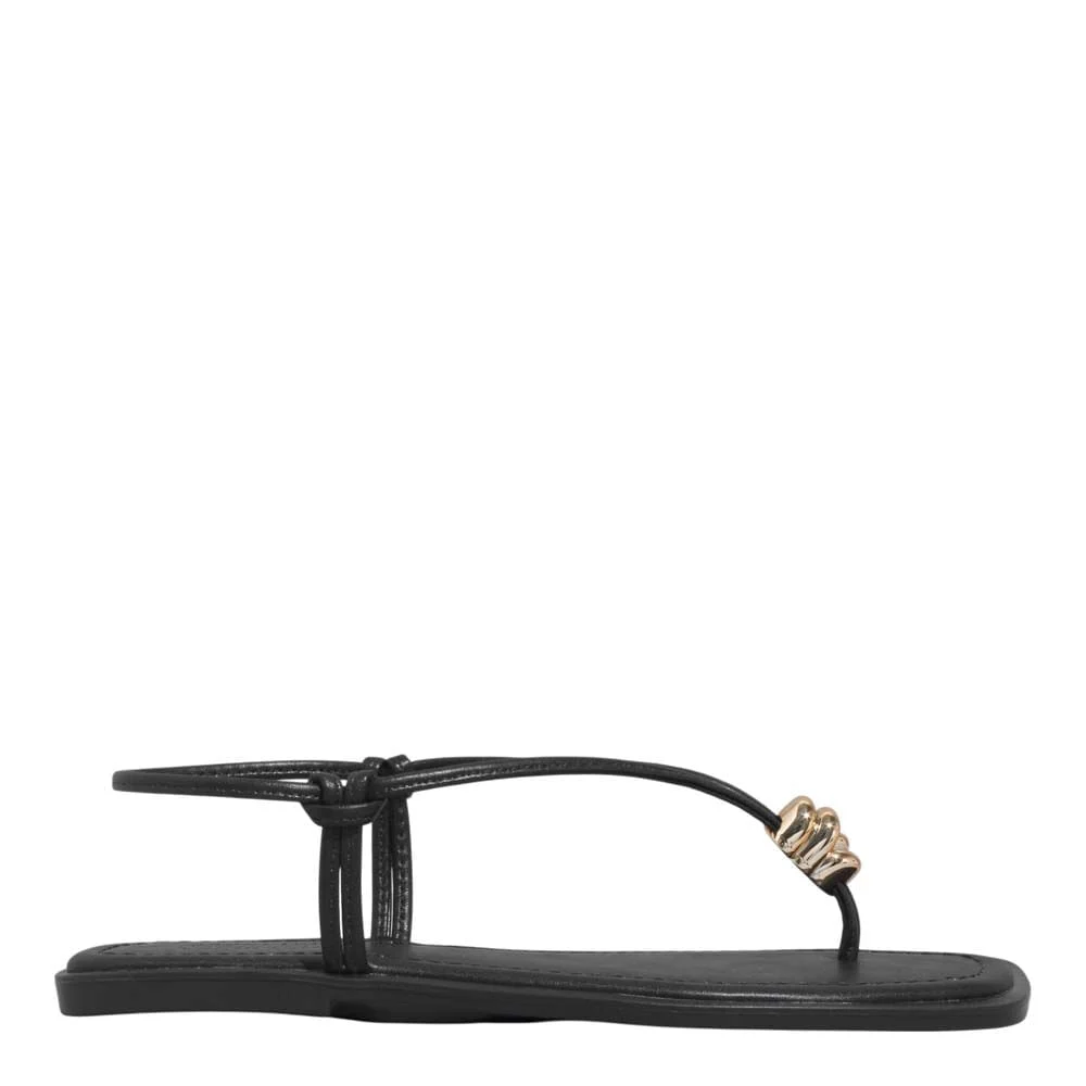 Rasteira Napa Soft Preto Bico Quadrado - vista 1 de 5
