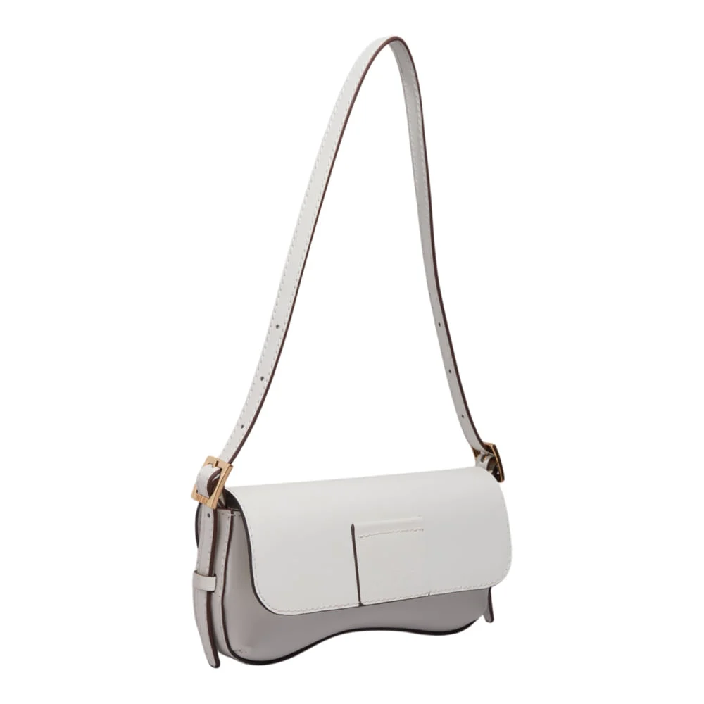 Bolsa Baguete Couro Soft New Marfim Alça de Ombro - vista 2 de 3