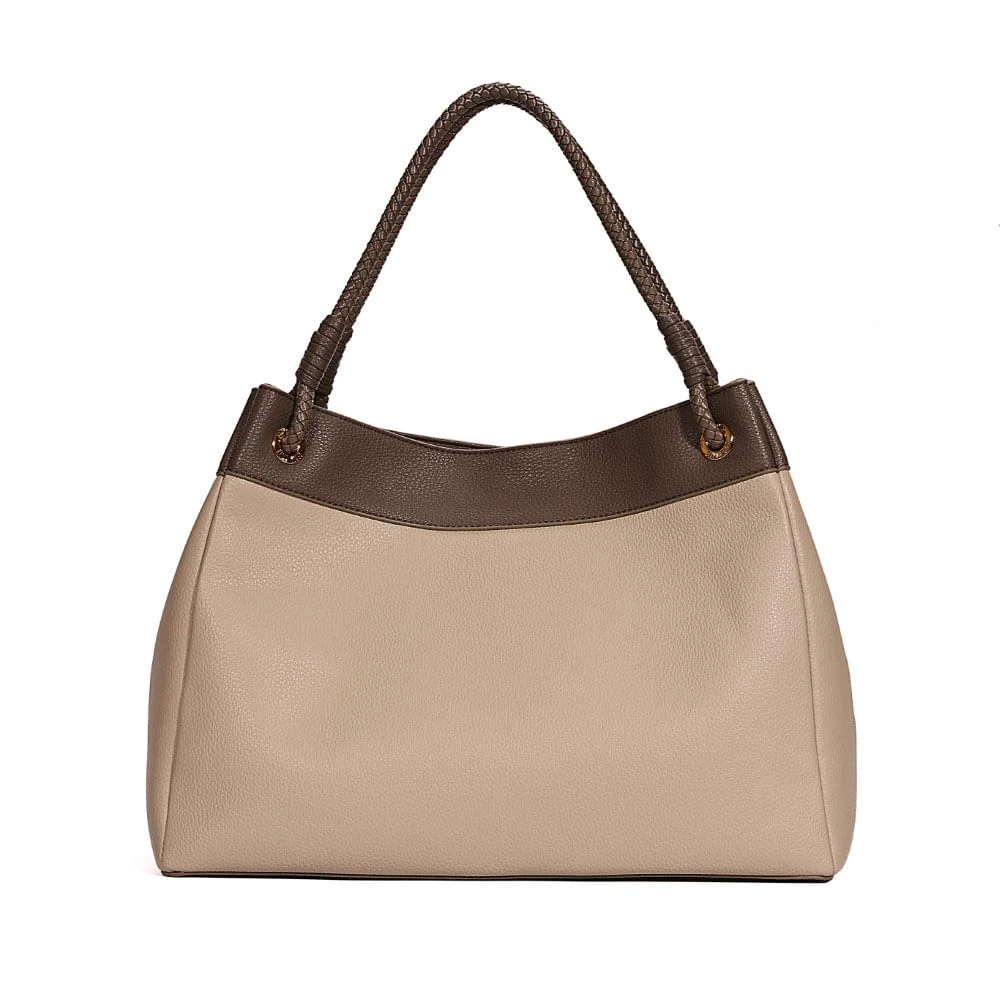 Bolsa Grande Floater Alça De Ombro Bege - vista 5 de 7