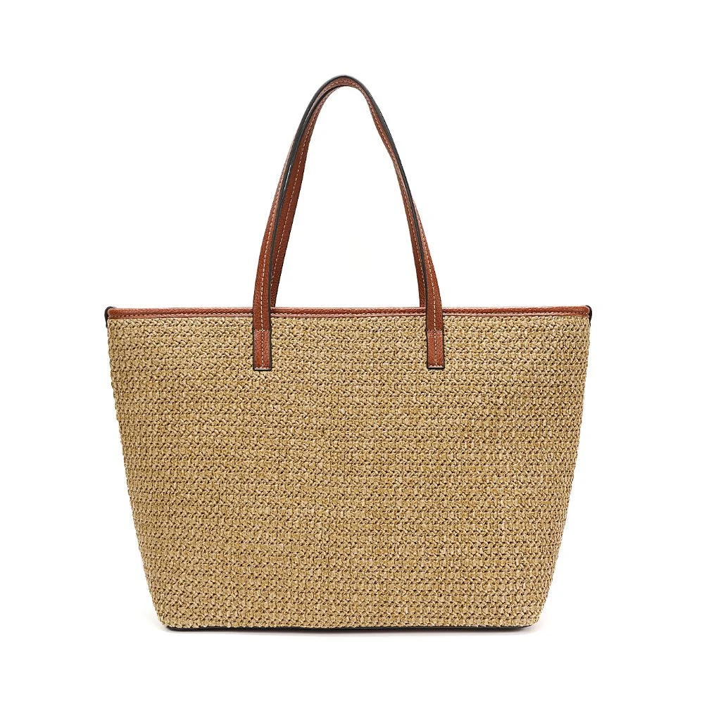 Bolsa Shopper Tramado Bege Areia - vista 5 de 7