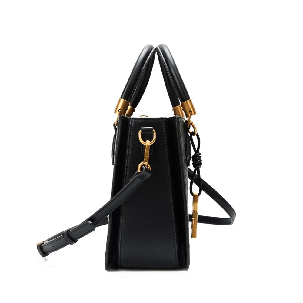 Bolsa Tote Soft Cubos Preta Alça Dupla - vista 4 de 7