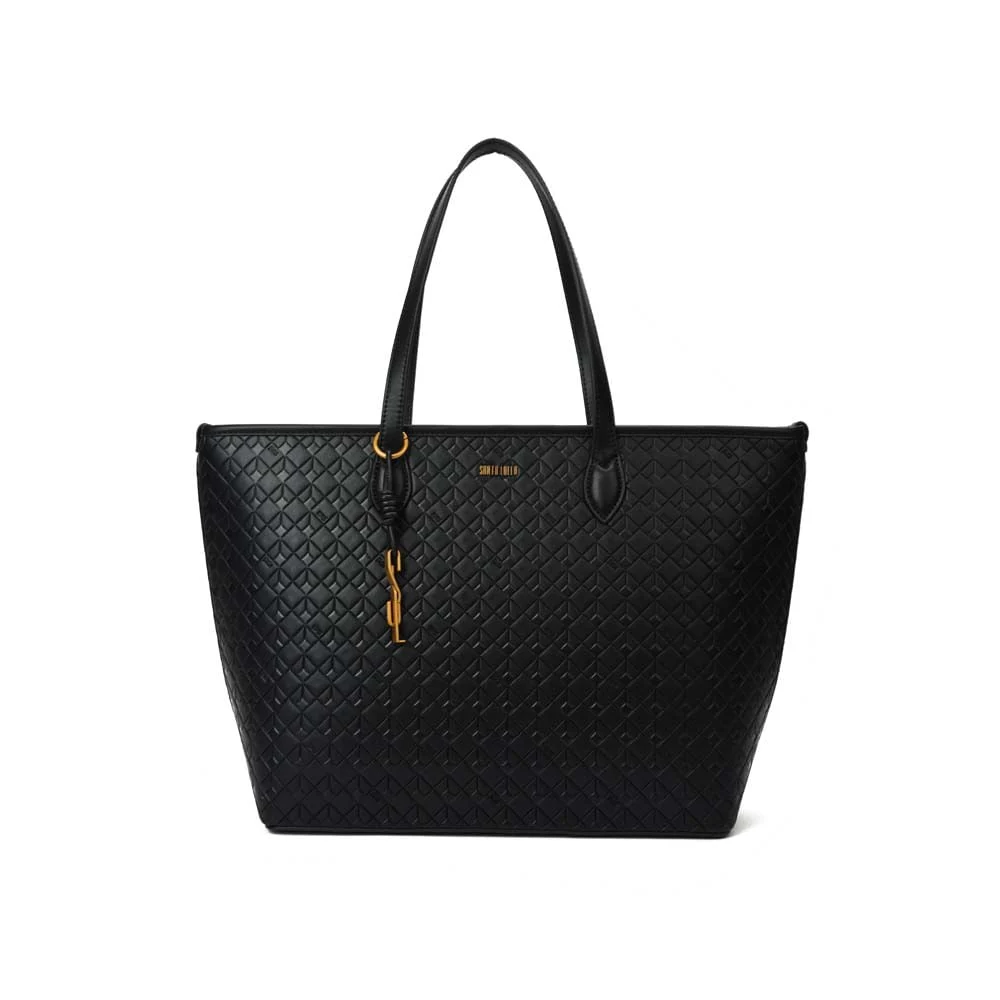 Shopper Material Soft Cubos Preto - vista 1 de 7