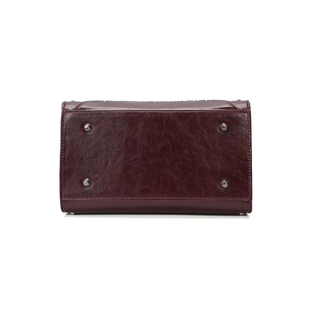 Bolsa Média Material Rustico Roxo Berry Alça Dupla - vista 6 de 7