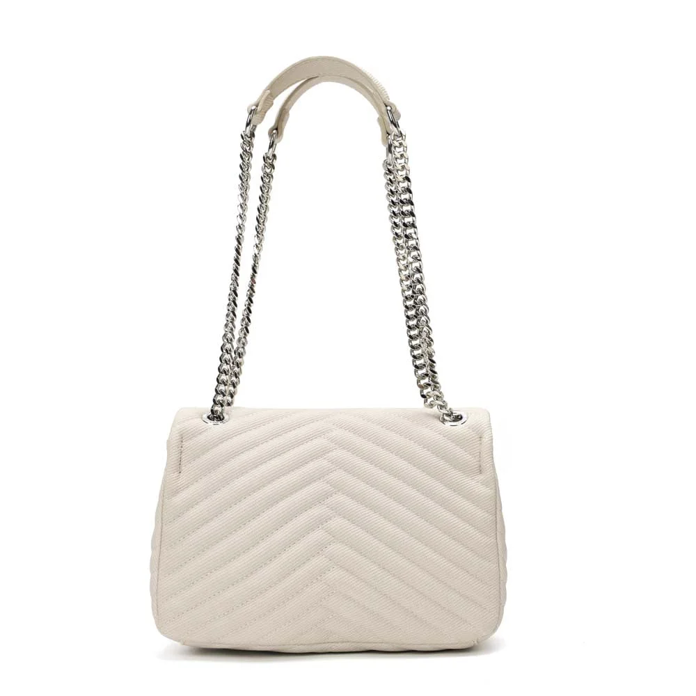 Bolsa Soft Creme Alça De Ombro Corrente - vista 5 de 7