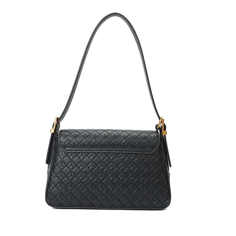 Bolsa Média Soft Cubos Preto Alça De Ombro - vista 5 de 7