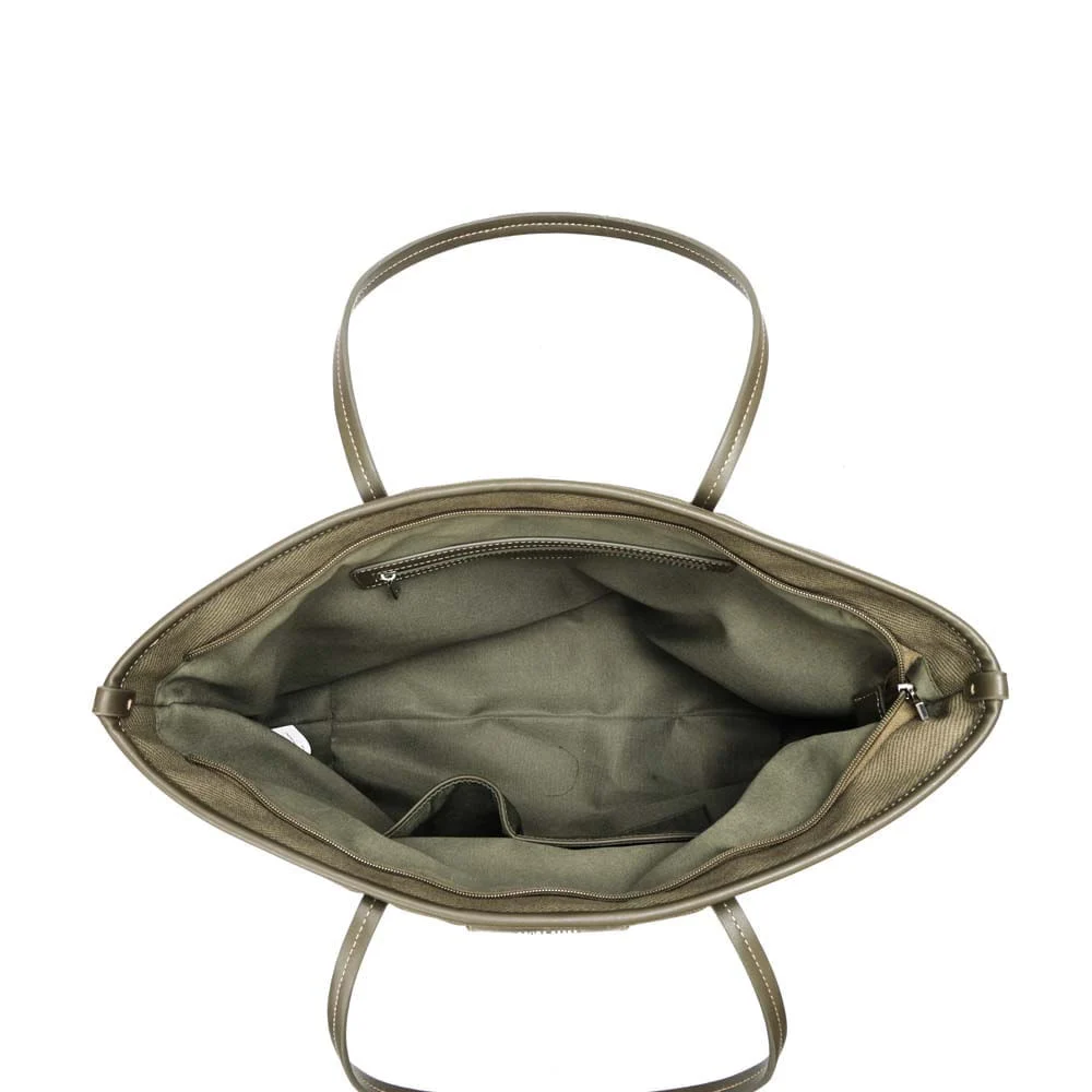 Bolsa Shopper Canvas Verde Army Alça De Ombro - vista 6 de 6