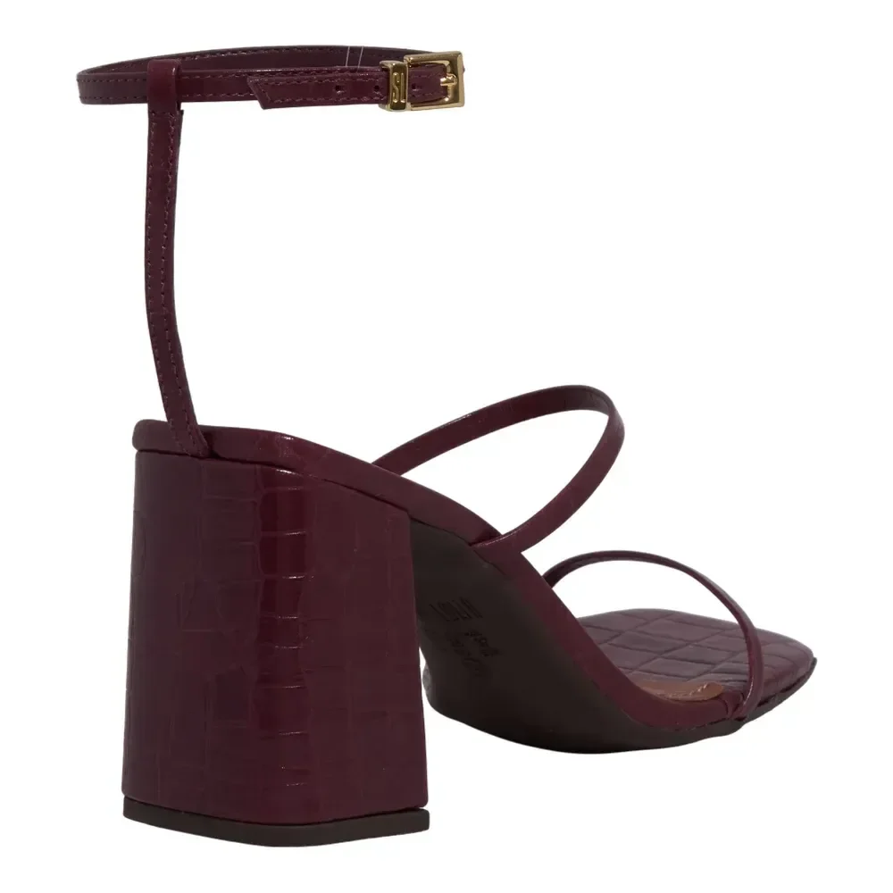 Sandália Croco Italiano Roxo Berry - vista 3 de 3