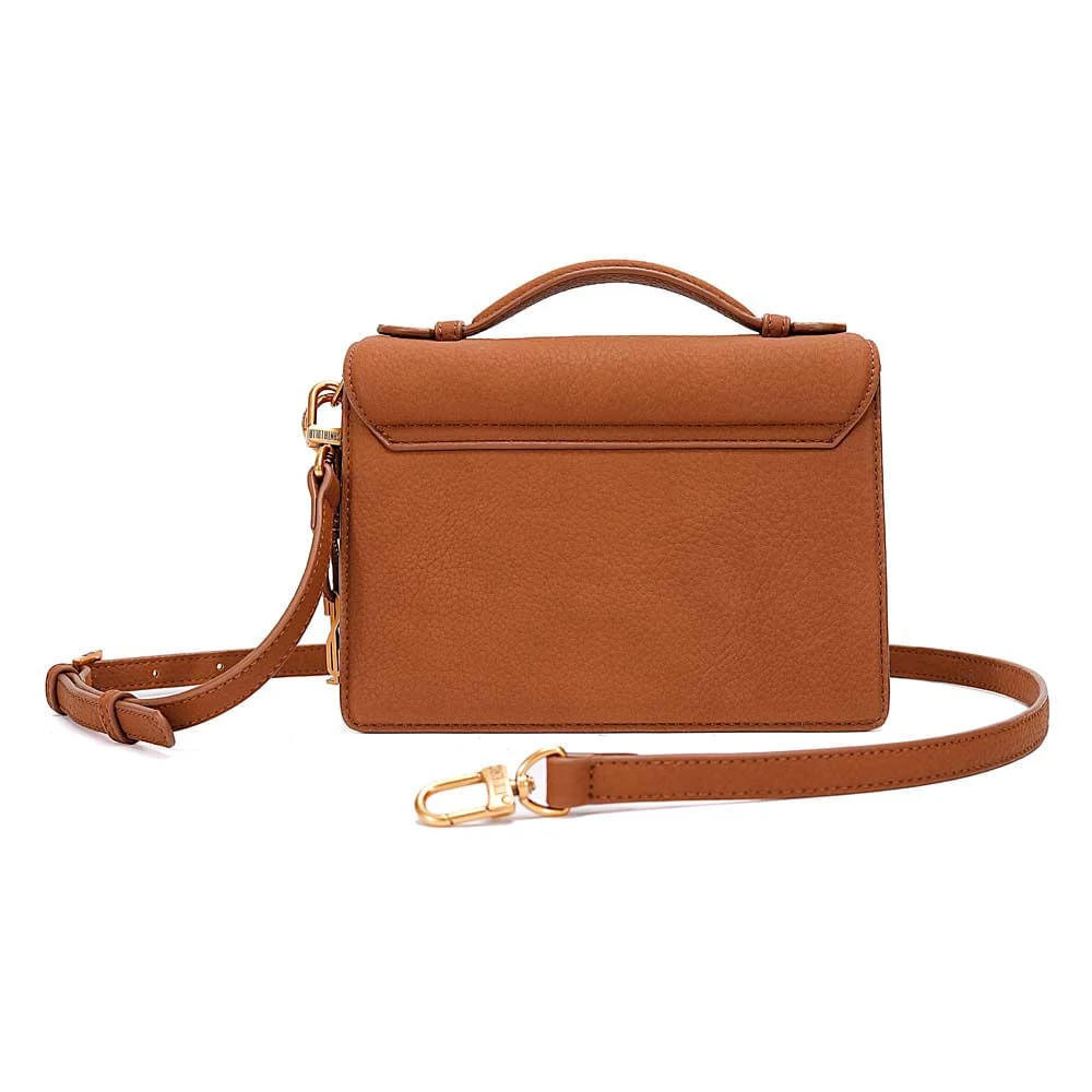 Bolsa Pequena Nobuck Marrom Safari Alça Transversal - vista 5 de 7