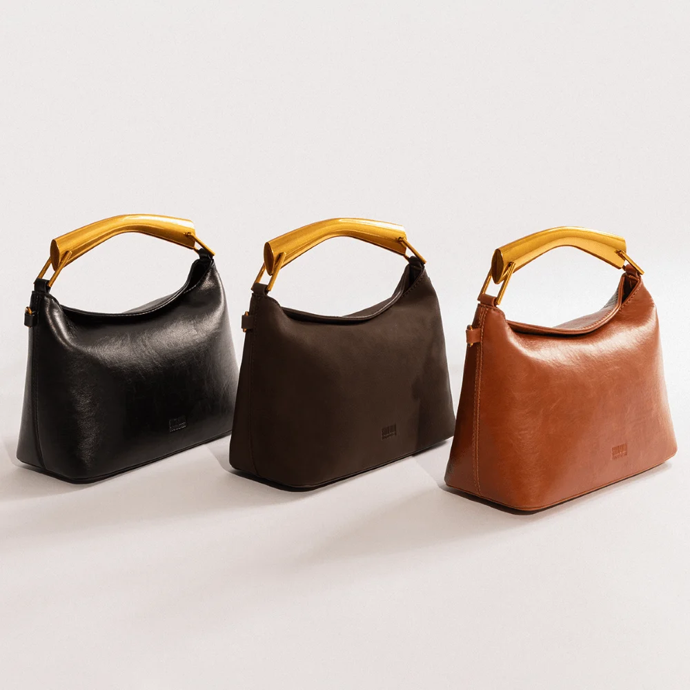 Bolsa Pequena Material Rustico Marrom Safari Alça Dupla - vista 6 de 7