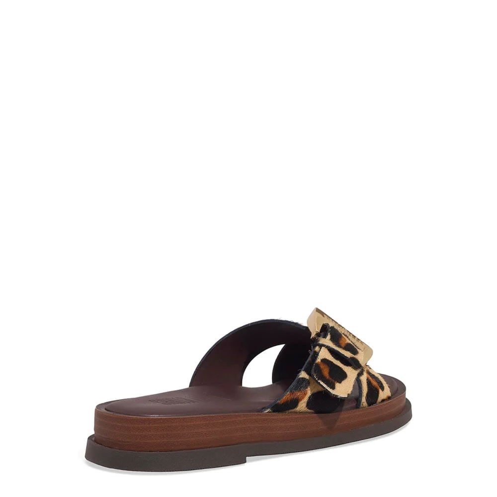 Papete Couro Pelo Fivela Maxi Animal Print Onça - vista 3 de 6