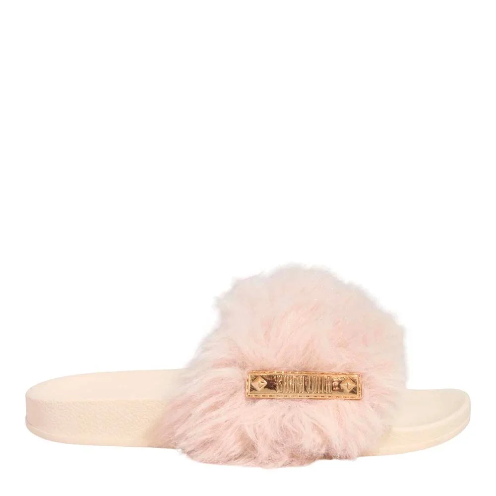 Chinelo Slid Pelinho Borracha Off White - vista 1 de 4