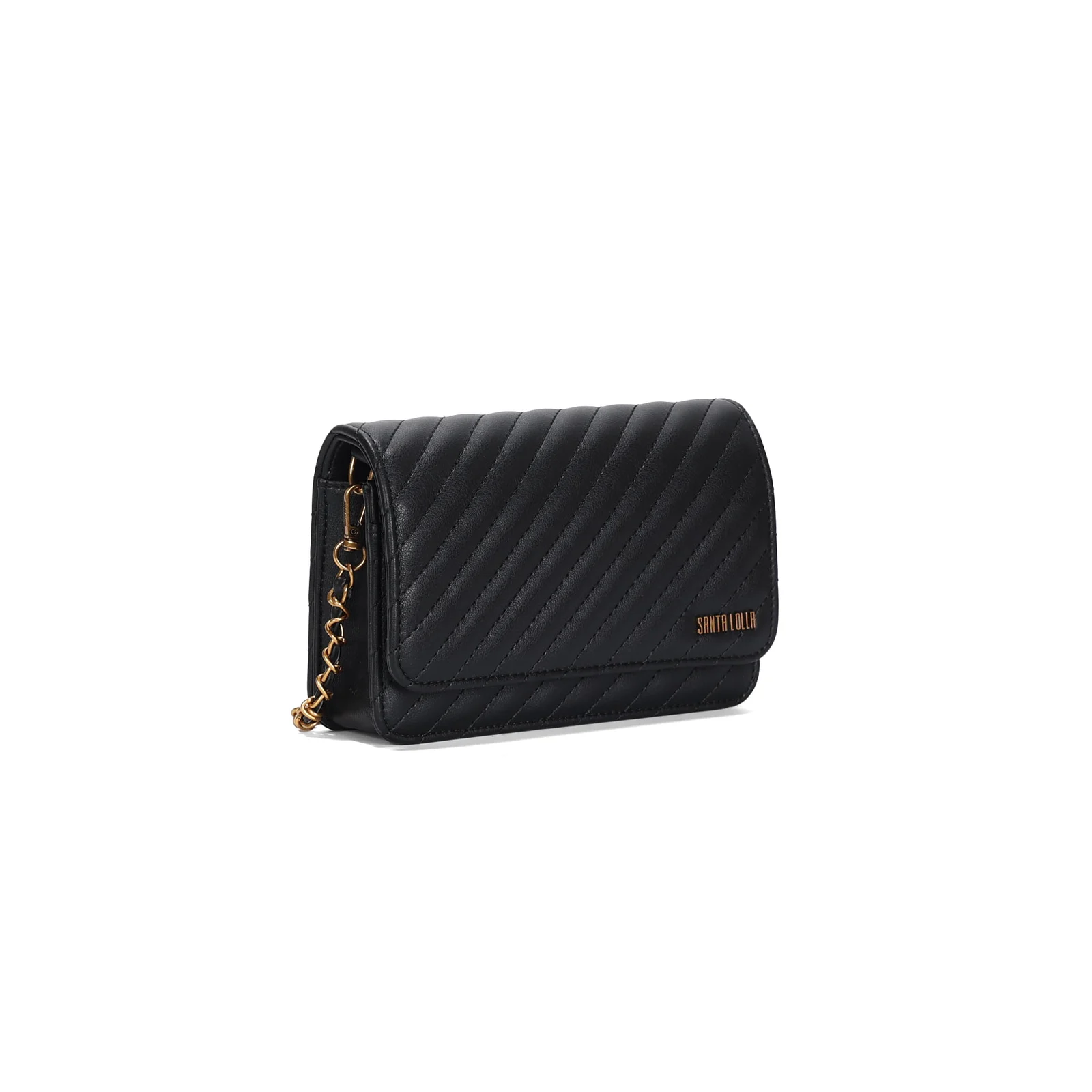 Bolsa Pequena Soft Matelassê Alça Corrente Preta - vista 2 de 3