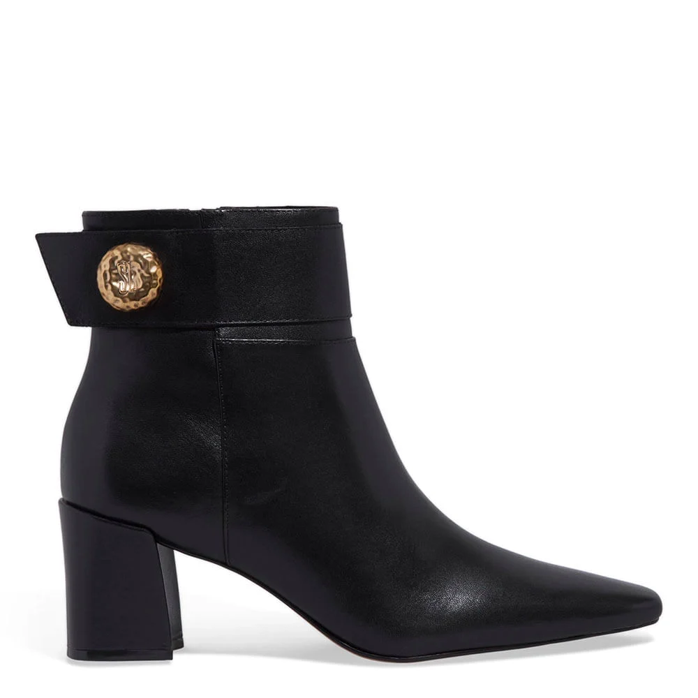 Bota Couro Nobre Preto Cano Baixo Metal - vista 1 de 3