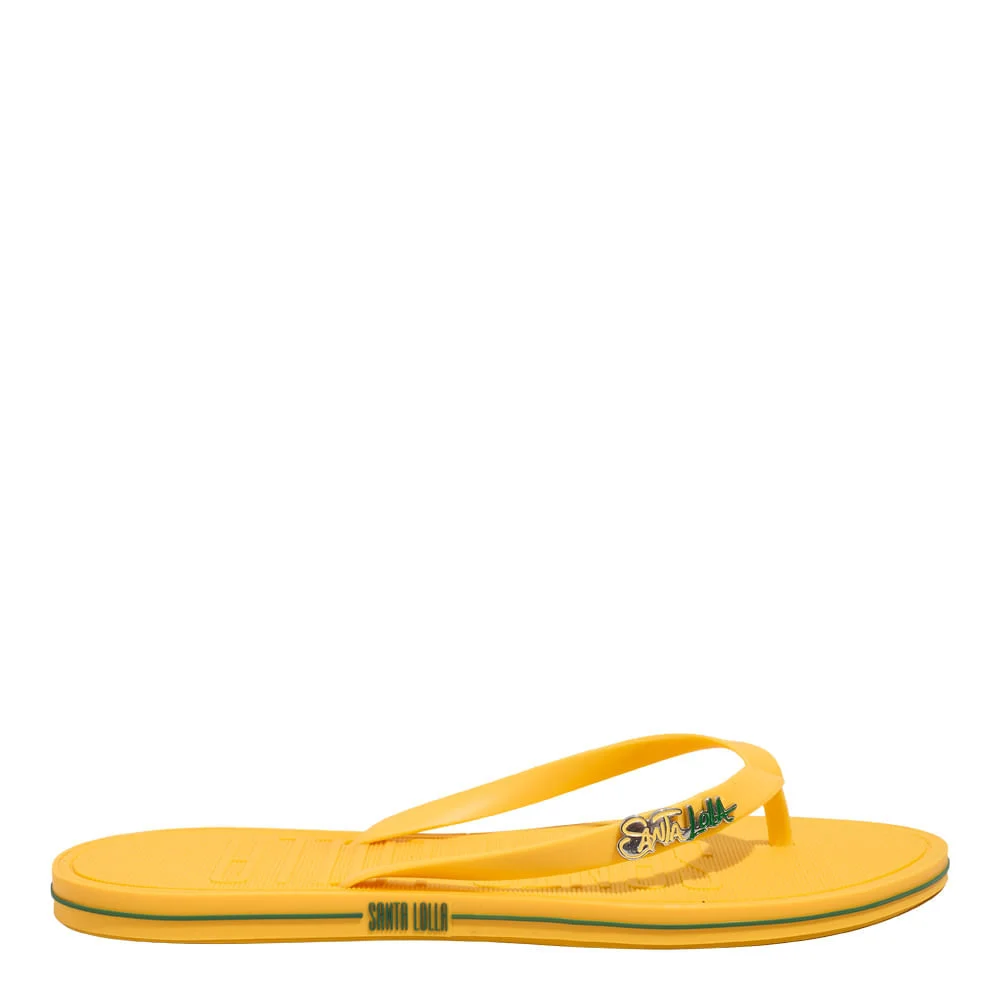 Chinelo Flip Flop Brasil Borracha Amarelo - vista 1 de 6