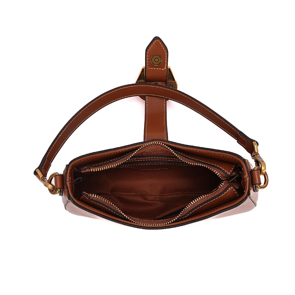 Bolsa Pequena Soft Marrom Safari Alça de Ombro - vista 8 de 8