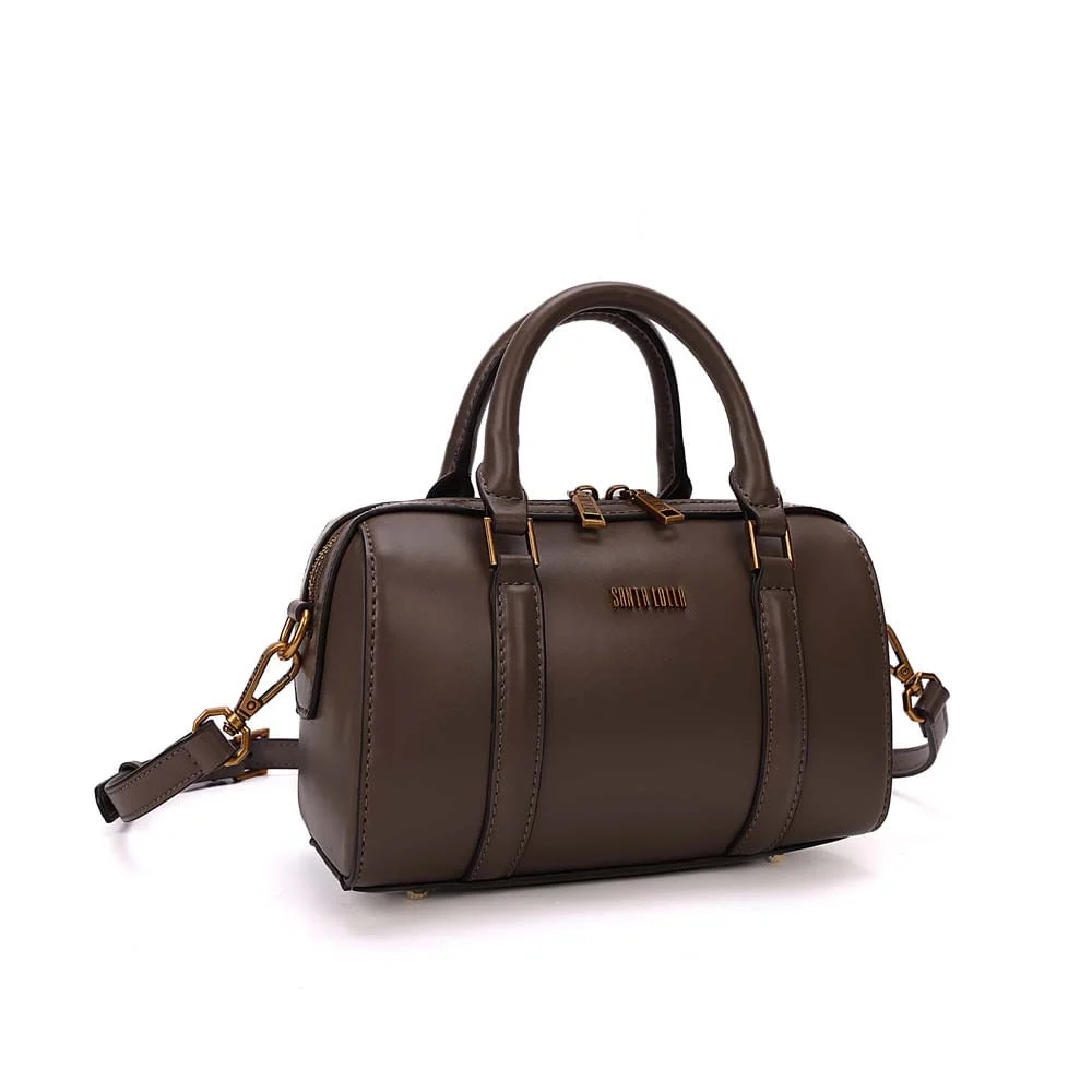 Bolsa Baú Pequena Soft Marrom Steel Transversal - vista 2 de 7