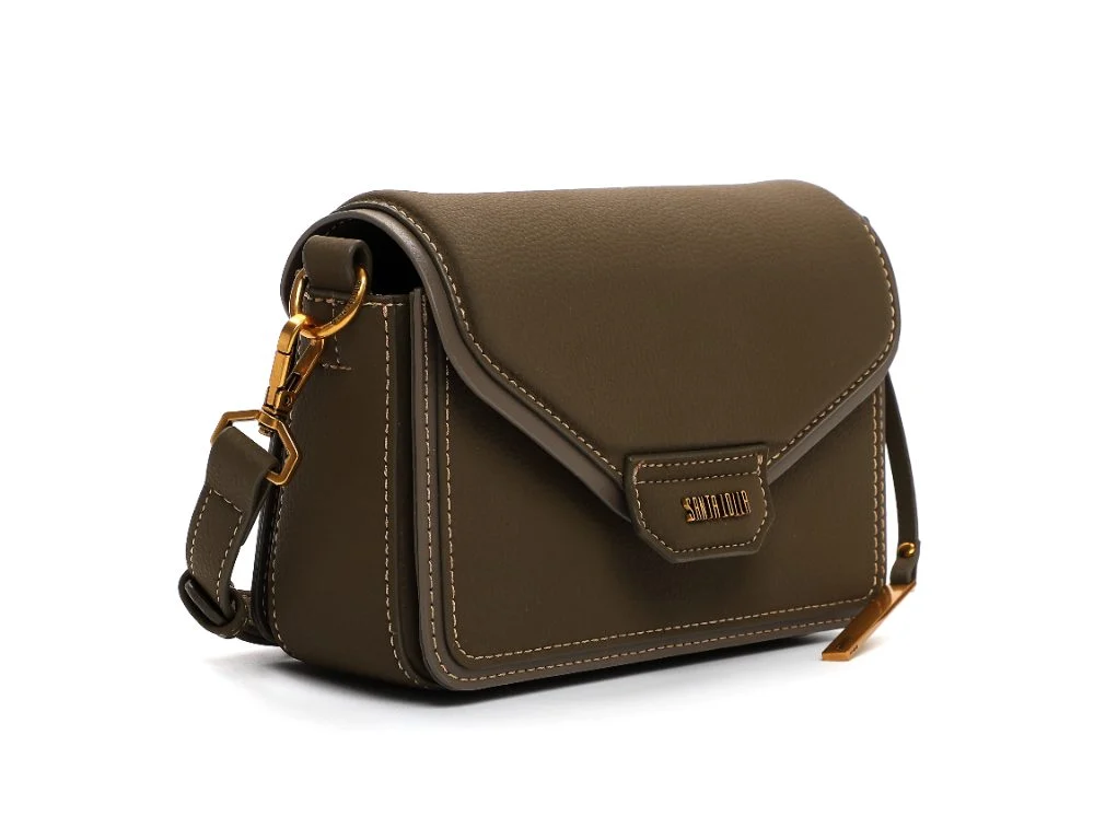 Bolsa Envelope Pequena Nobuck Cinza Steel Transversal - vista 3 de 6