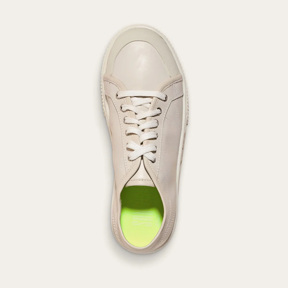 Tênis Couro Sneaker Liso New Bege Marfim - vista 2 de 3
