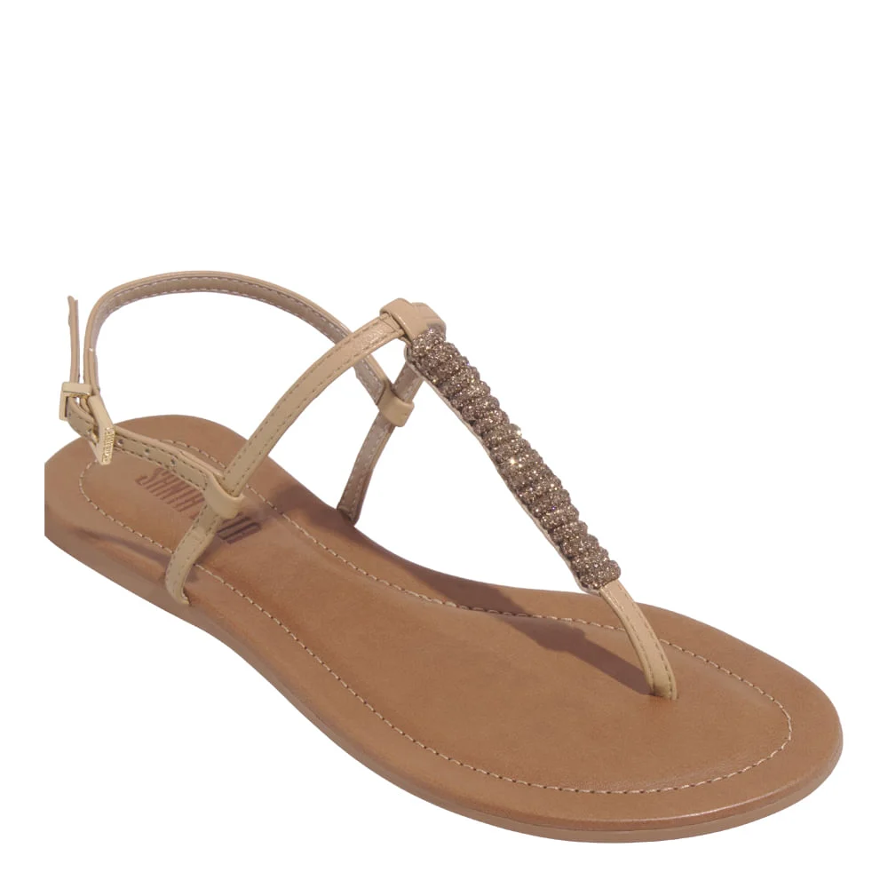 Rasteira Napa Soft Bege Palha - vista 5 de 6