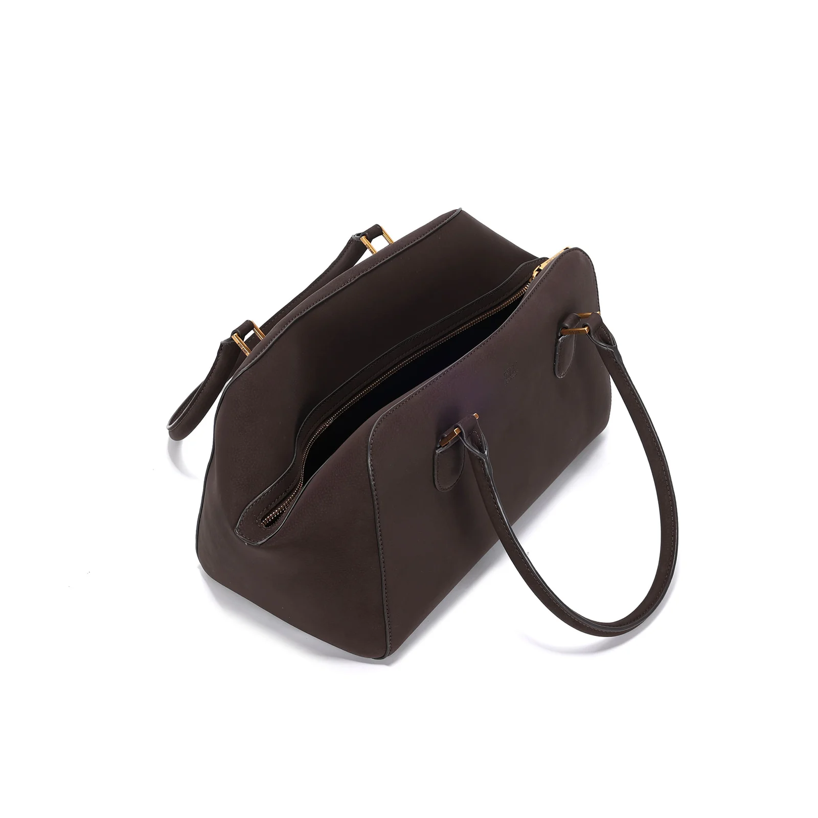 Bolsa Grande Nobuck Marrom Dark Alça De Ombro - vista 3 de 3