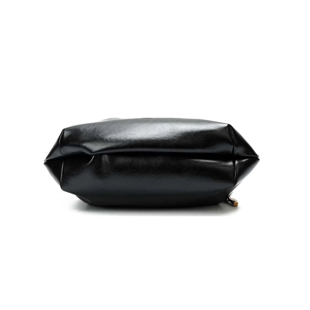 Bolsa Bucket Material Rustico Preta Alça De Ombro - vista 6 de 7