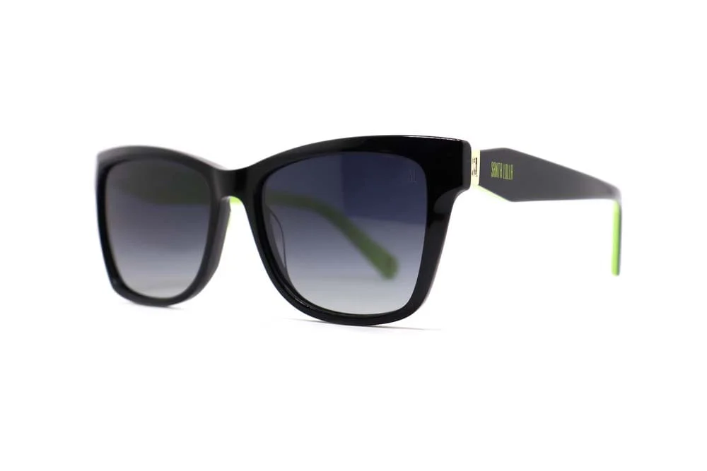 Óculos de Sol Quadrado Acetato Preto - vista 1 de 5