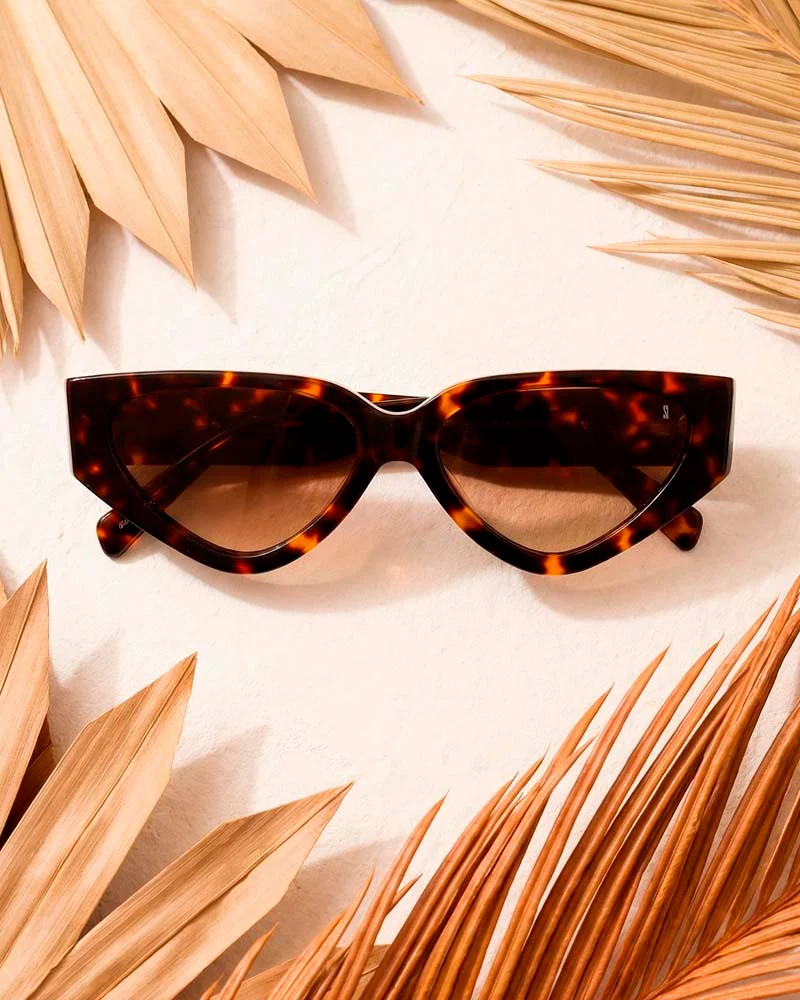Óculos de Sol Gatinho Acetato Animal Print Tartaruga - vista 1 de 4