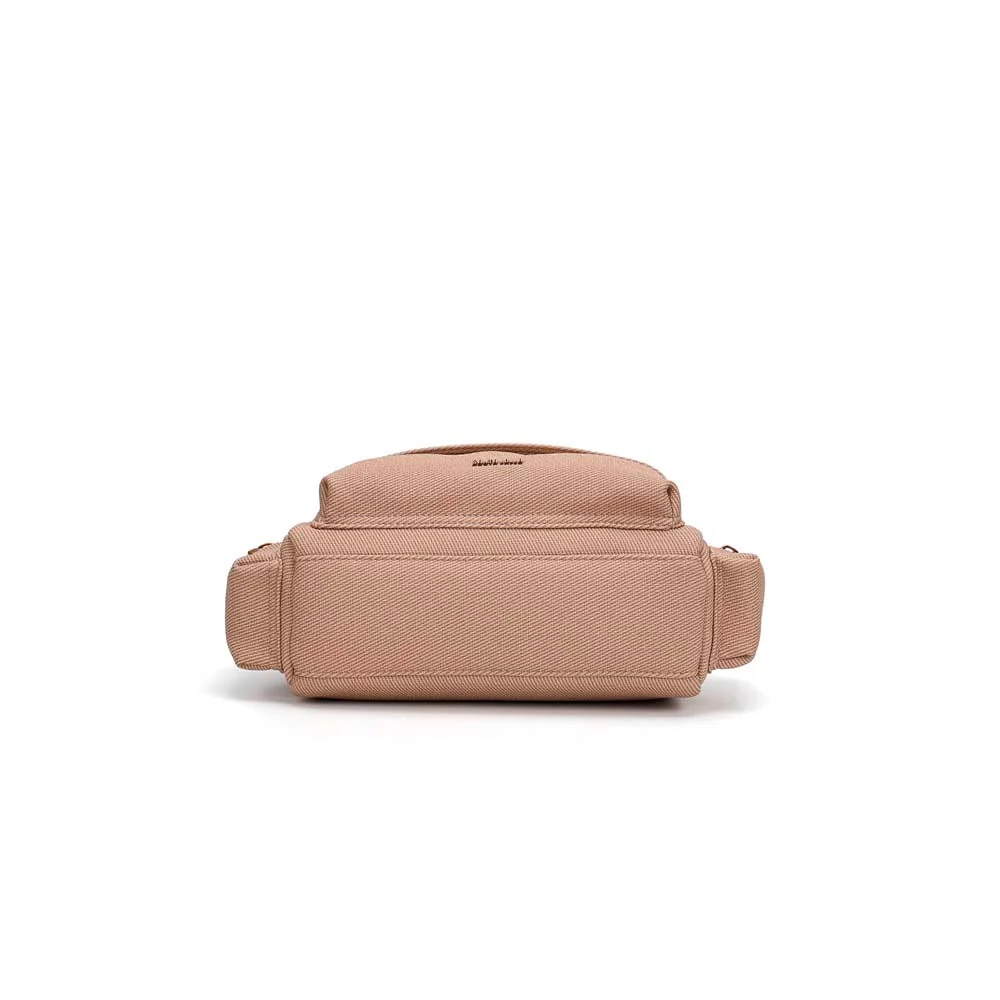Bolsa Média Canvas Alça Dupla Marrom Terracota - vista 4 de 5