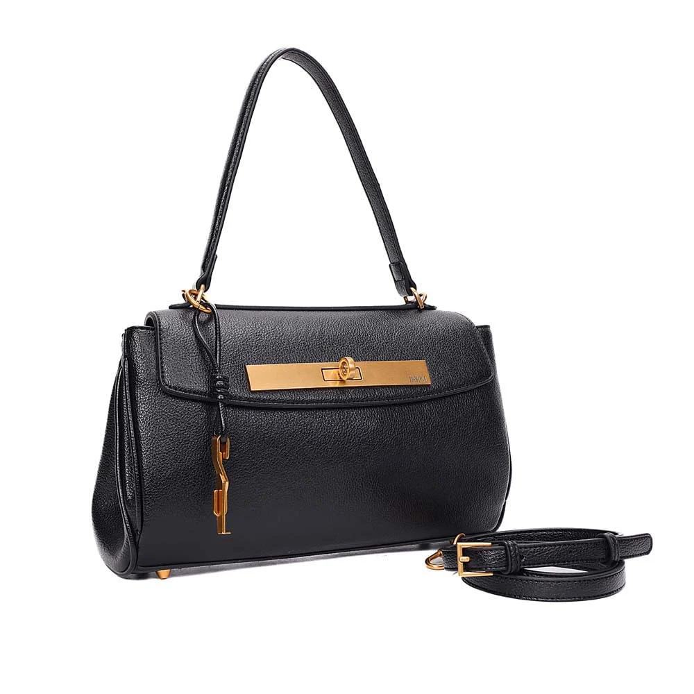 Bolsa Média Floater Alça De Ombro Preta - vista 2 de 7
