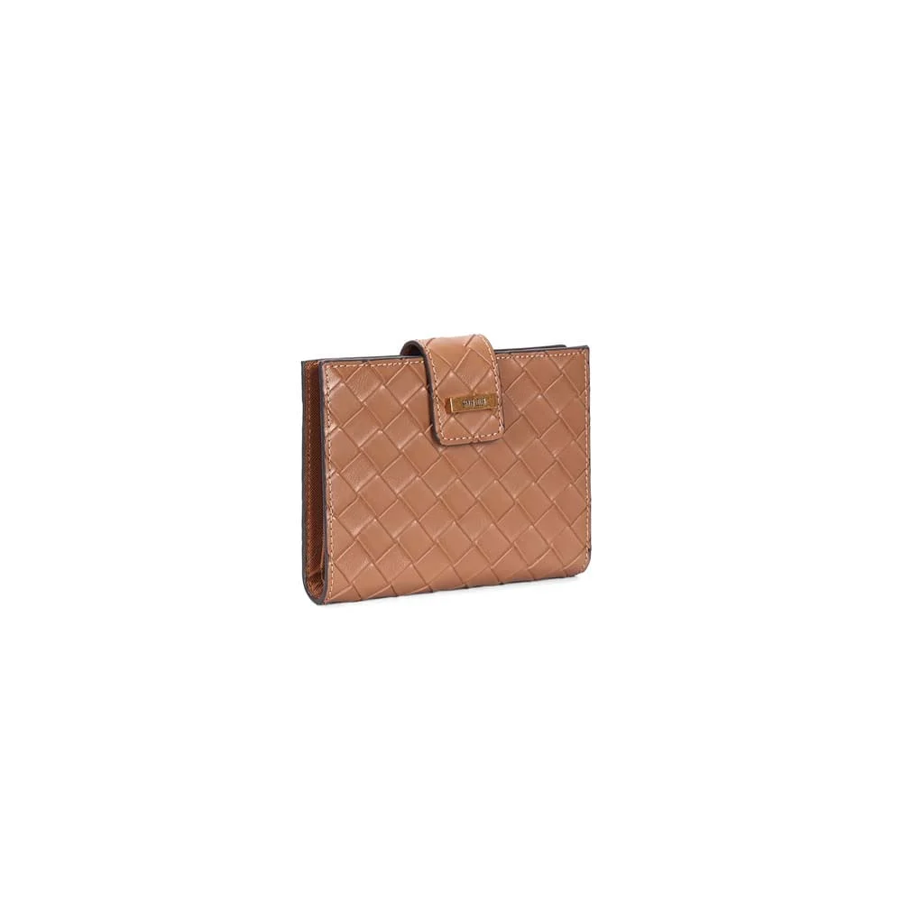 Carteira Pequena Tressê Marrom Texturizado - vista 2 de 3